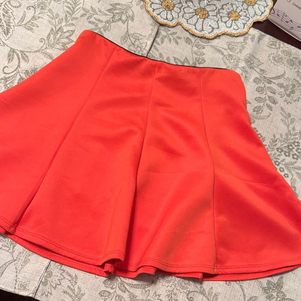 Red-Orange Skater Skirt